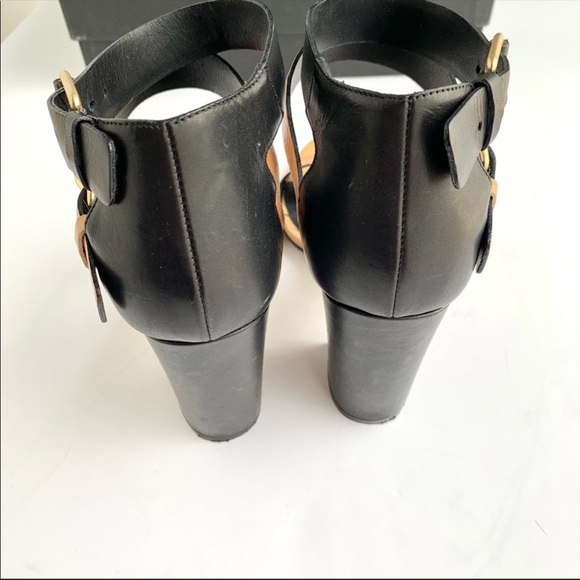 Vince Colorblock Double Ankle Strap Sandals Heels 37 - Picture 6 of 11